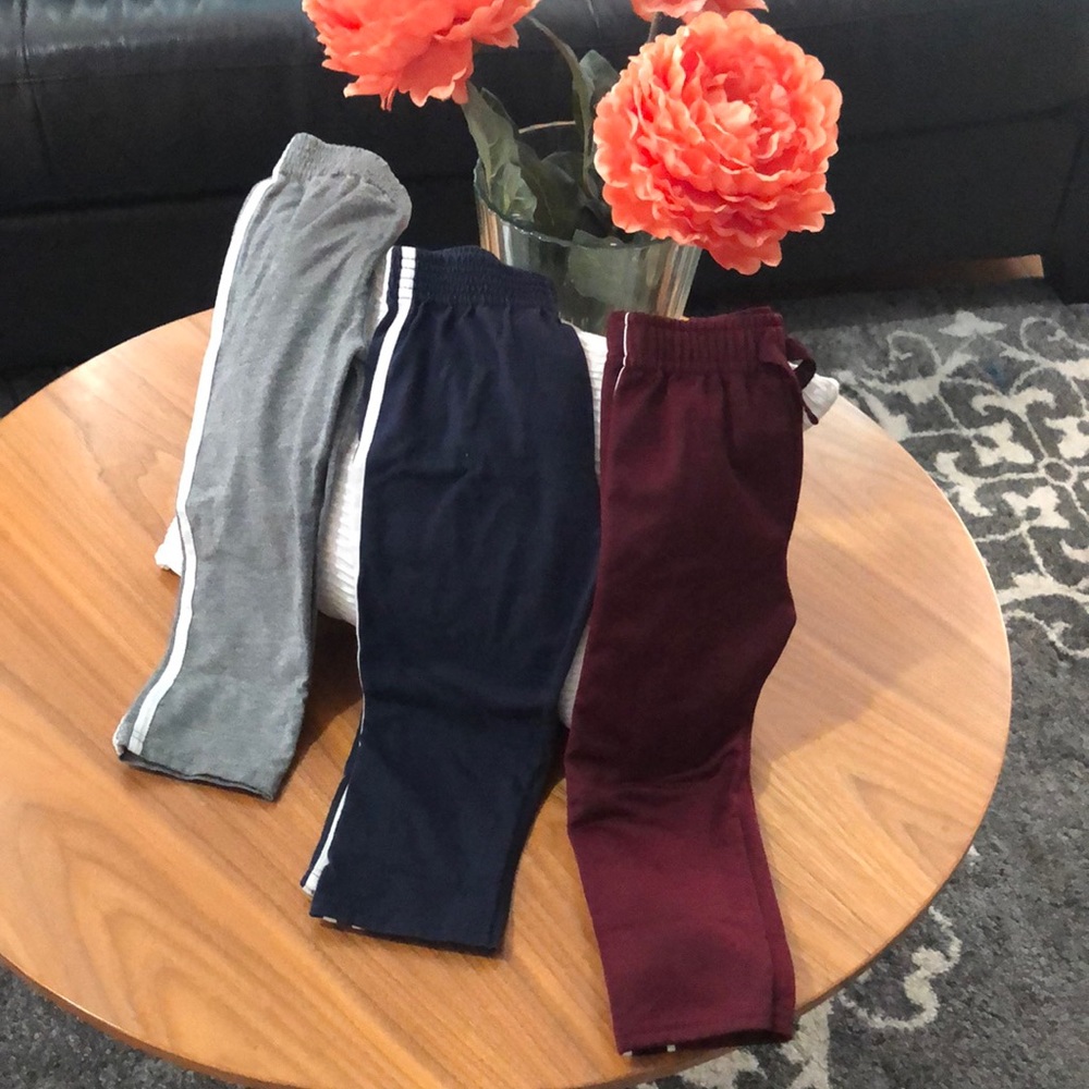 Lot of 3 Boys GARANIMALS 2T Boys Pants Navy Blue Gray & Burgundy Red